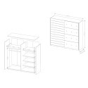 Moderner Kleiderschrank aus dunkler Eiche 2 Schiebespiegeltüren 200x61x210 Saone Rabatte