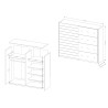 Kleiderschrank Schiebetüren Spiegel 220x61x210 Eiche dunkel Wamin Rabatte