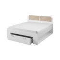 Französisches Doppelbett mit Stauraum 140x200cm Eiche hell Gany Sales