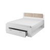 Französisches Doppelbett mit Stauraum 140x200cm Eiche hell Gany Sales