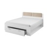 Eiche gebleicht 160x200cm Doppelbett mit Stauraum Lamonthe Angebot