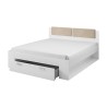 Doppelbett mit Stauraum 180x200cm weiß mit Lattenrost Maddison Angebot