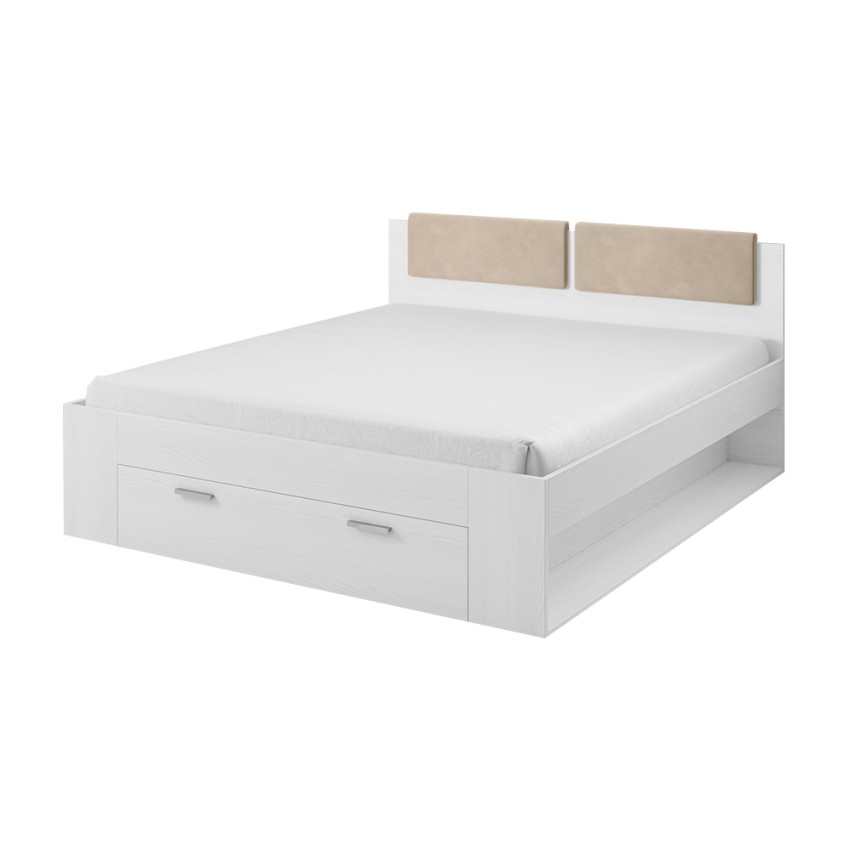 Doppelbett mit Stauraum 180x200cm weiß mit Lattenrost Maddison Aktion Doppelbett mit Stauraum 180x200cm weiß mit Lattenrost Maddison Aktion