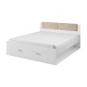 Doppelbett mit Stauraum 180x200cm weiß mit Lattenrost Maddison Aktion