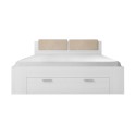 Doppelbett mit Stauraum 180x200cm weiß mit Lattenrost Maddison Sales