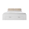 Doppelbett mit Stauraum 180x200cm weiß mit Lattenrost Maddison Sales