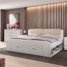 Doppelbett mit Stauraum 180x200cm weiß mit Lattenrost Maddison Verkauf