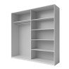 Kleiderschrank Eiche weiß 2 Schiebetüren mit Spiegel 200x61x210 Dailie Angebot
