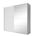 Spiegel-Schiebetüren-Kleiderschrank 220x61x210 Eiche weiß Paine Aktion