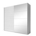 Spiegel-Schiebetüren-Kleiderschrank 220x61x210 Eiche weiß Paine Aktion