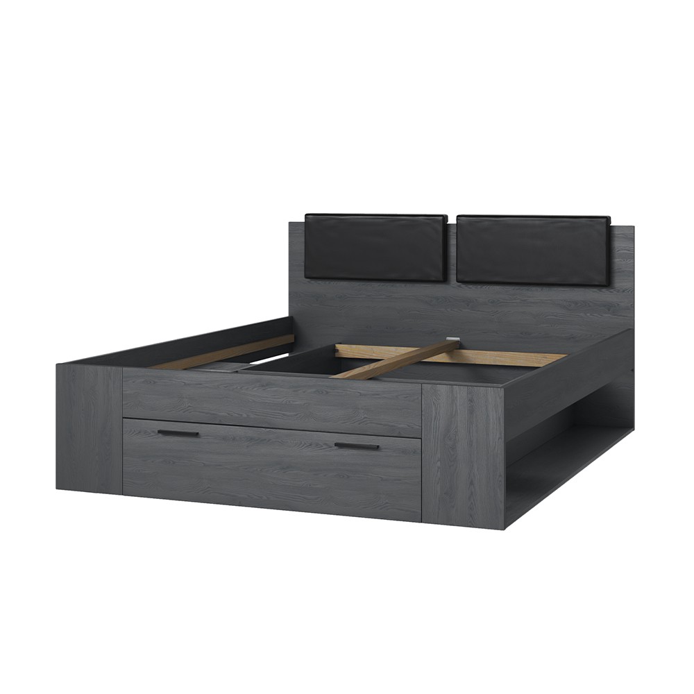 Doppelbett mit Lattenrost 160x200 Eiche dunkel Tiara