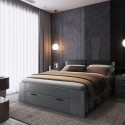 Doppelbett mit Lattenrost 160x200 Eiche dunkel Tiara Verkauf