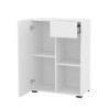 Weißes Büro niedriges Bücherregal Tür Schublade Regal 65x35x89cm Maelis Angebot
