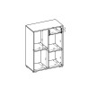 Weißes Büro niedriges Bücherregal Tür Schublade Regal 65x35x89cm Maelis Katalog