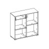 Büro Bücherregal niedrige Schublade Tür 2 Einlegeböden weiß 90x35x89cm Habren Katalog