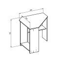 Platzsparender Eckschreibtisch weiß 80x80x73cm Keniro Angebot