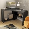 Platzsparender schwarzer 80x80x73cm Eckschreibtisch Newman Aktion