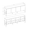 Wohnzimmer TV-Schrank 4 Türen beige modernes Design 200x40x69cm Givre Rabatte