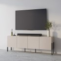 Wohnzimmer TV-Schrank 4 Türen beige modernes Design 200x40x69cm Givre Sales