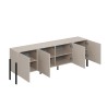Wohnzimmer TV-Schrank 4 Türen beige modernes Design 200x40x69cm Givre Angebot