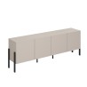 Wohnzimmer TV-Schrank 4 Türen beige modernes Design 200x40x69cm Givre Verkauf