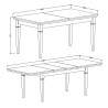 Ausziehbarer Esstisch 160-240x90cm Eichenholz klassisch Guilhem Katalog