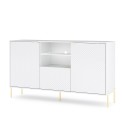 Moderne weiße Anrichte 3 Türen Küche Wohnzimmer LED Sandani Verkauf