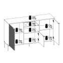 Moderne weiße Anrichte 3 Türen Küche Wohnzimmer LED Sandani Katalog