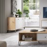 Moderne Küchenanrichte 2 Türen weißes Holz Esszimmeranrichte Agnes Verkauf