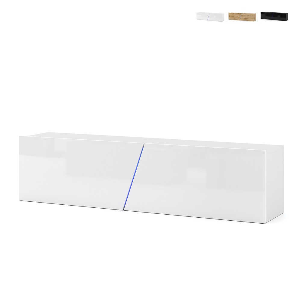 Wandmontierter TV-Schrank 160cm modernes minimalistisches Design LED Regat