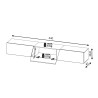 Moderner TV-Ständer im Hängedesign 240cm 3-türig LED Selby 