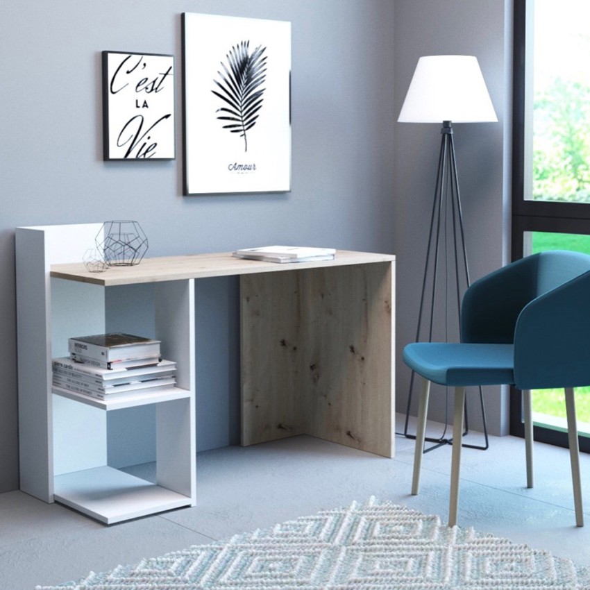 Moderner weißer Bürotisch mit Regalen Holzbuchregal Mistrel Aktion Moderner weißer Bürotisch mit Regalen Holzbuchregal Mistrel Aktion