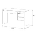 Design Bürotisch mit 2 Schubladen weiß modern grau Riley Angebot