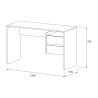Design Bürotisch mit 2 Schubladen weiß modern grau Riley Angebot