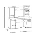 Großer Büroschreibtisch aus Holz mit Stapelwand Theodor Angebot