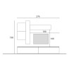 Grau-weißes Design Zeitgenössischer TV-Wandschrank Infinity 07 Verkauf
