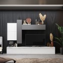 Grau-weißes Design Zeitgenössischer TV-Wandschrank Infinity 07 Aktion