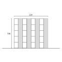 Offenes Wandbuchregal Wohnzimmer modernes Design schwarz Infinity 11 Verkauf