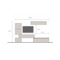 Moderne TV-Wohnwand hängende Möbel Holz grau schwarz Infinity 16 Angebot