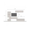 Moderne TV-Wohnwand hängende Möbel Holz grau schwarz Infinity 16 Angebot