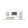 Moderner Design-Wohnzimmer-TV-Wandschrank grau schwarz Infinity 18 Angebot