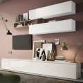 Moderne Wohnwand Weiß TV-Möbel Regal Infinity 21 Aktion