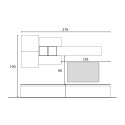 Moderne Holz-Wohnwand mit hängendem TV-Schrank Infinity 24 Verkauf
