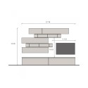 Wohnwand mit TV-Regalen aus Holz, hängende Möbel Infinity 26 Angebot