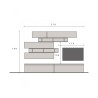 Wohnwand mit TV-Regalen aus Holz, hängende Möbel Infinity 26 Angebot