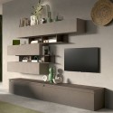 Wohnwand mit TV-Regalen aus Holz, hängende Möbel Infinity 26 Verkauf