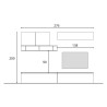 Moderne Wohnwand Design, schwebende TV-Möbel, Regal Infinity 27 Angebot
