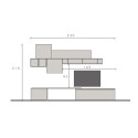 Moderne Wohnwand TV mit Hängeregal Möbel Infinity 28 Angebot