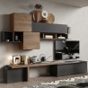 Moderne Wohnwand TV mit Hängeregal Möbel Infinity 28 Aktion