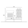 Moderne graue Wohnwand mit Bücherregal und schwarzem TV-Schrank Infinity 30 Verkauf